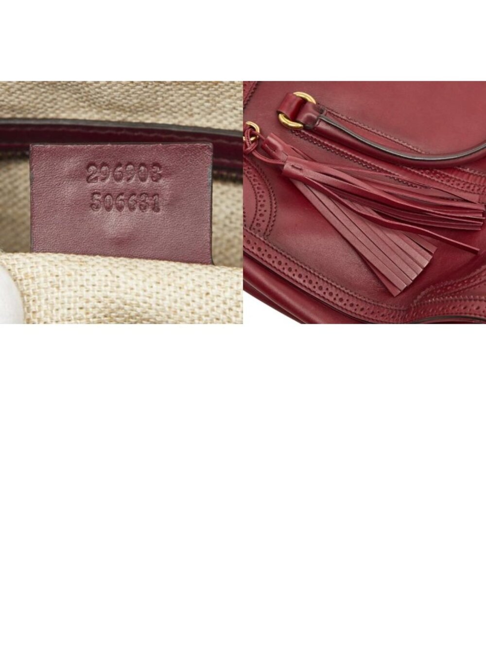 Gucci Micro Guccissima Boston Bag Wine Red Bordeaux Leather - Picture 10 of 10